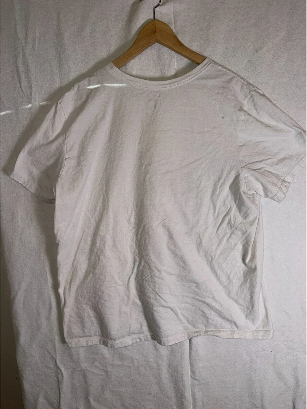Nike Mens 2XL White T Shirt Graphic Blue Stacked Swoosh Short Sleeve Casual